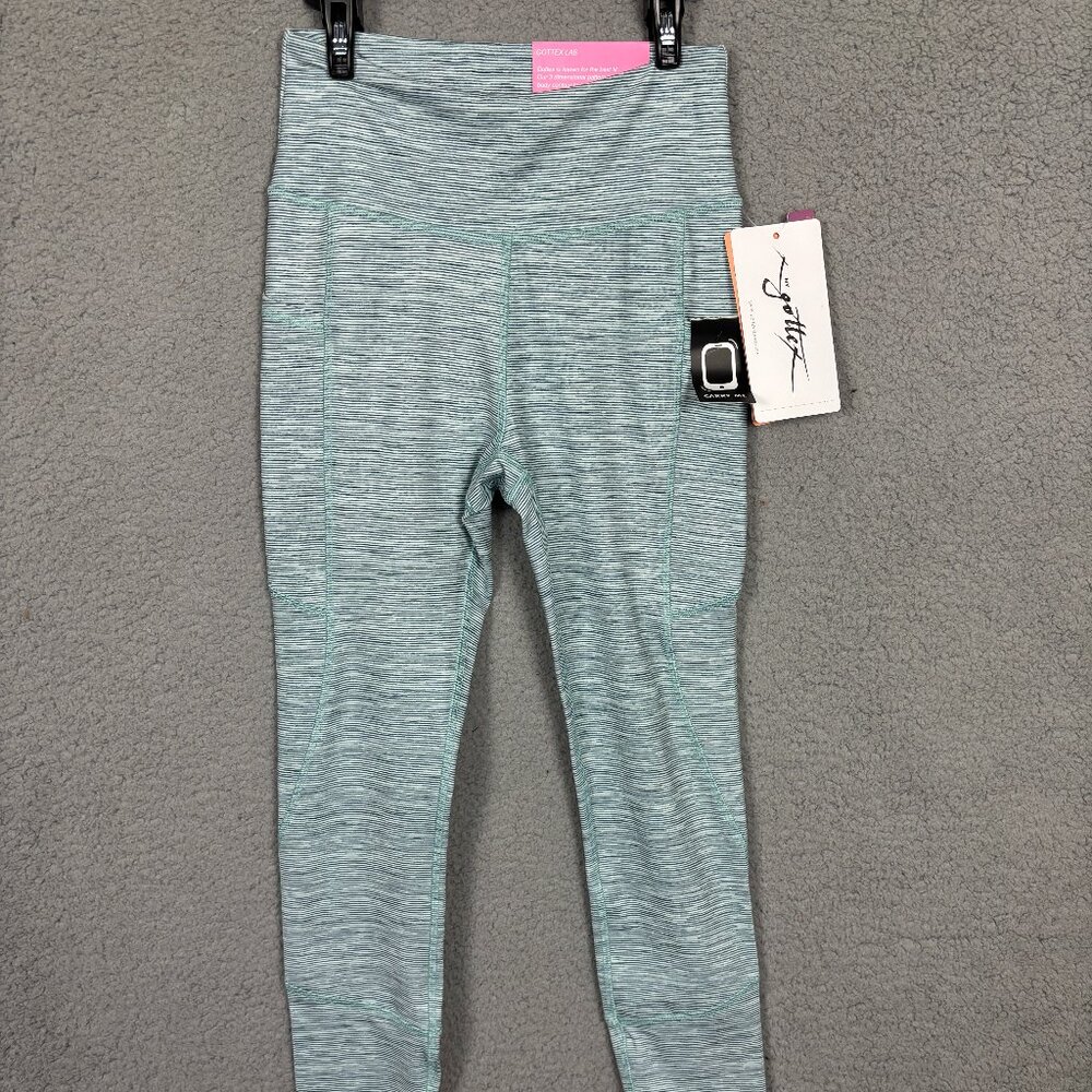 Gottex Women's Studio Jen Printed Ankle Leggings Color Peacock Stripe Size XS.